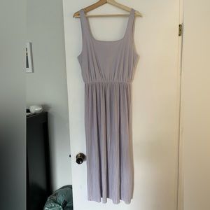 Oak and Fort Lilac Pleated Midi Dress Size XL